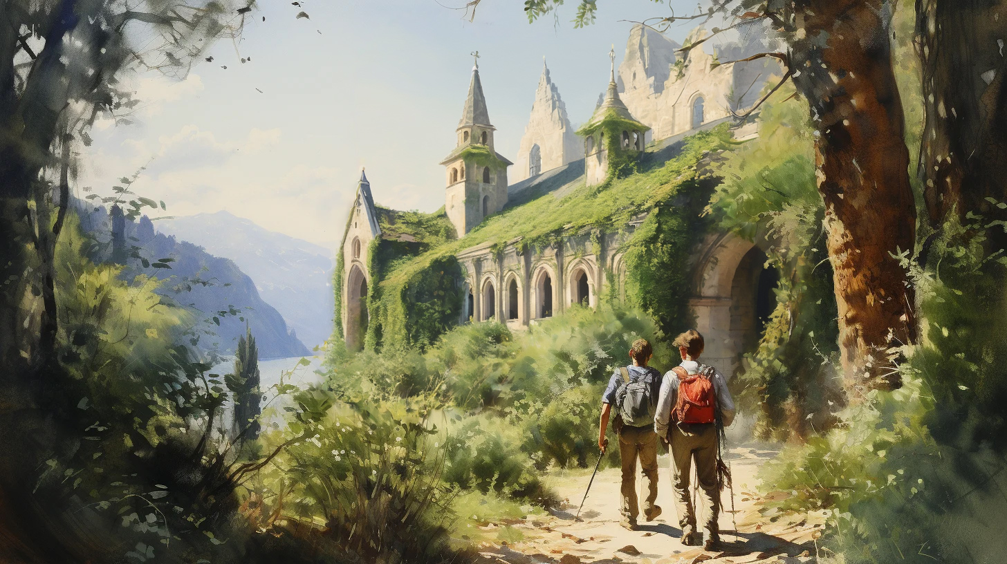 Two urban explorers in front of an abandoned monastery - How to find Abandoned Locations